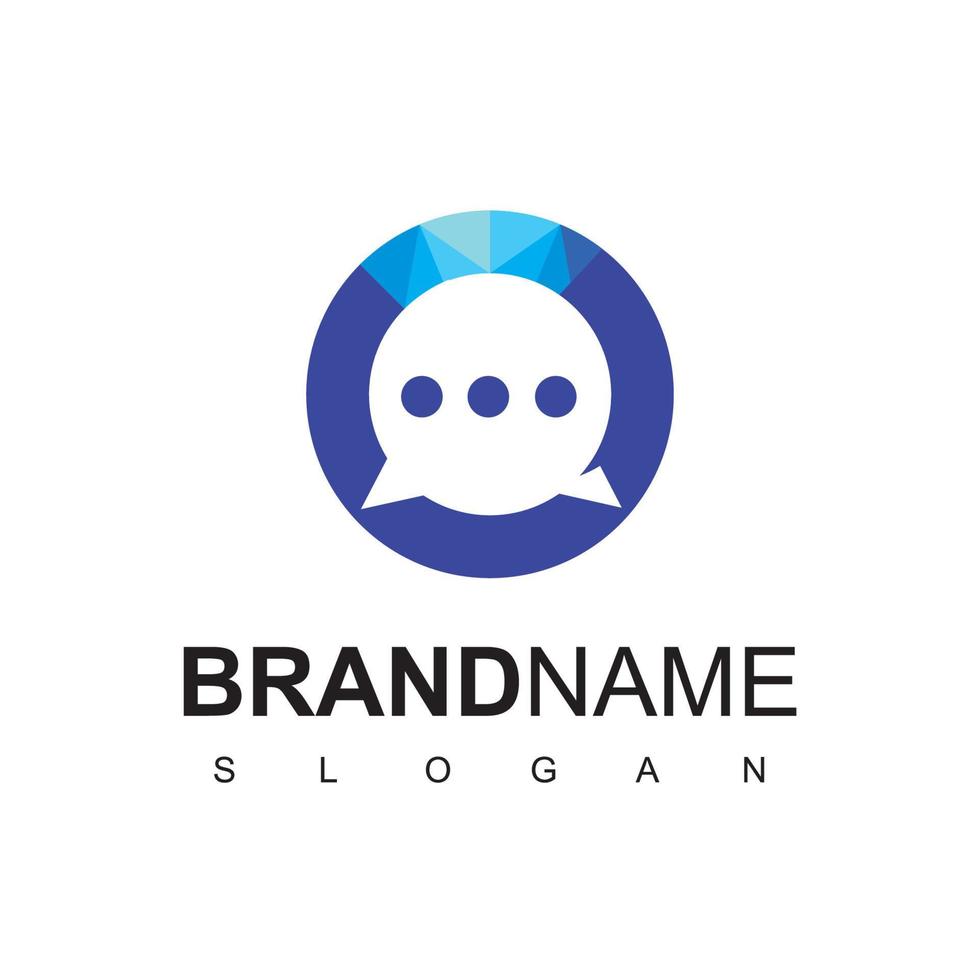 Chat App Logo Design Vector