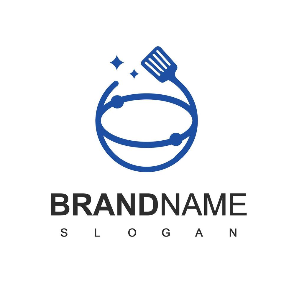 Cooking Planet Logo Design Vector