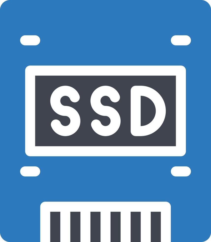 Ilustración de vector de tarjeta ssd en un fondo. Símbolos de calidad premium. iconos vectoriales para concepto y diseño gráfico.