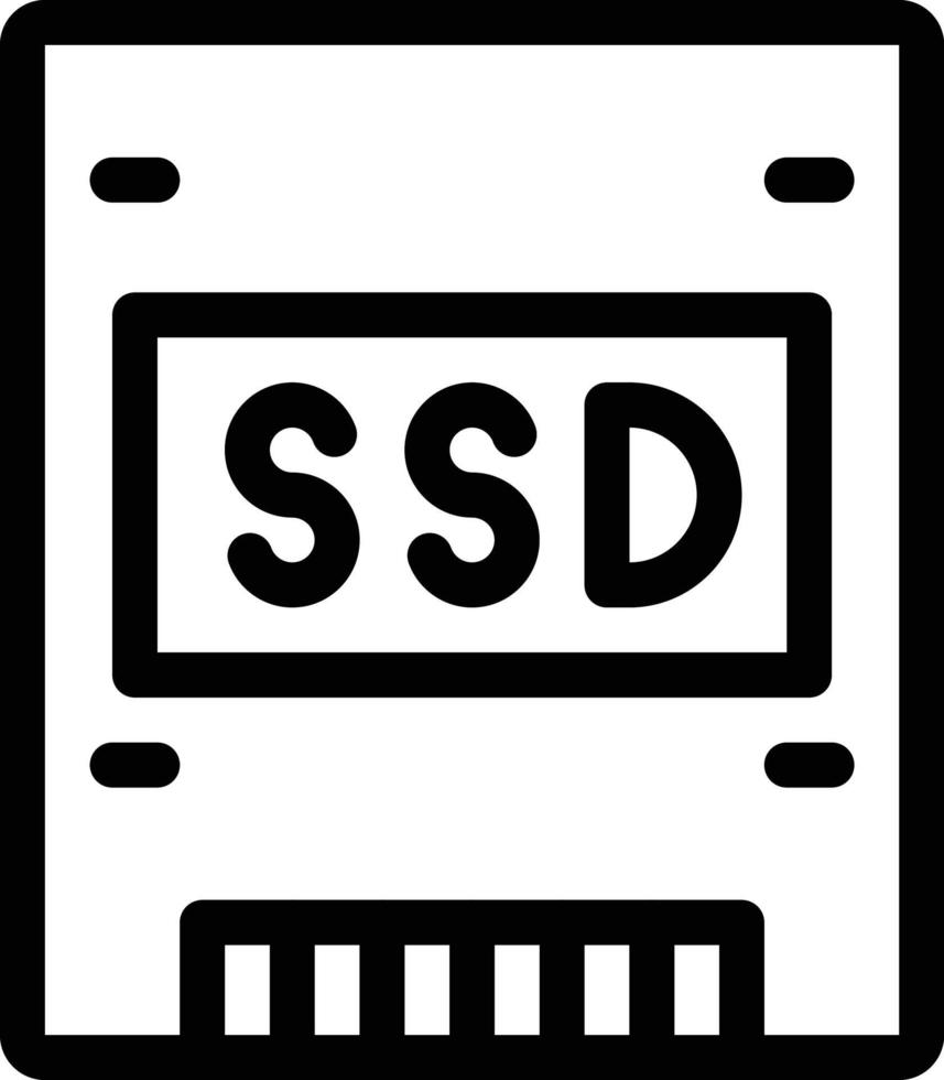 Ilustración de vector de tarjeta ssd en un fondo. Símbolos de calidad premium. iconos vectoriales para concepto y diseño gráfico.