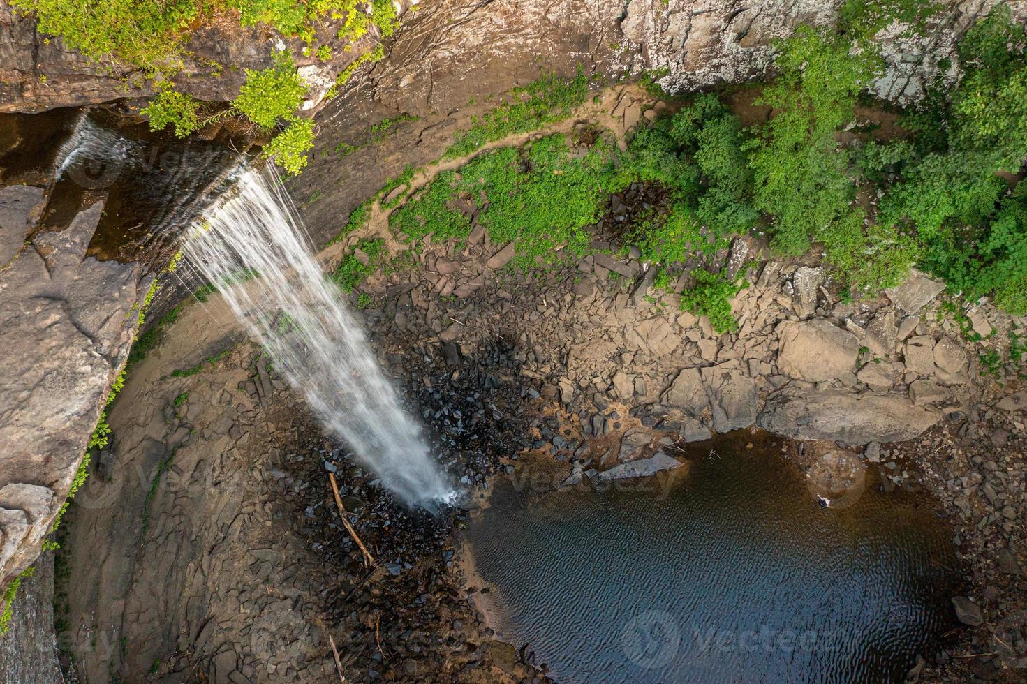 Waterfall at Ozone Falls in Tennessee showing the lip of the gorge photo