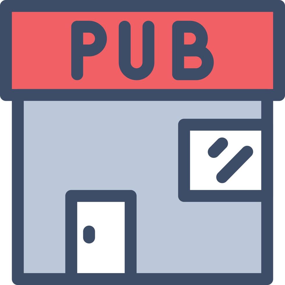 pub vector illustration on a background.Premium quality symbols. vector icons for concept and graphic design.