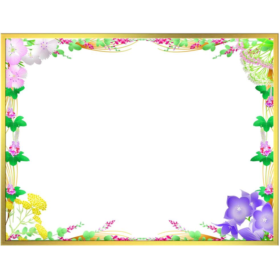 Floral frame, elegant illustration with flowers, leaves and branches used in various invitations, with space to put text. photo