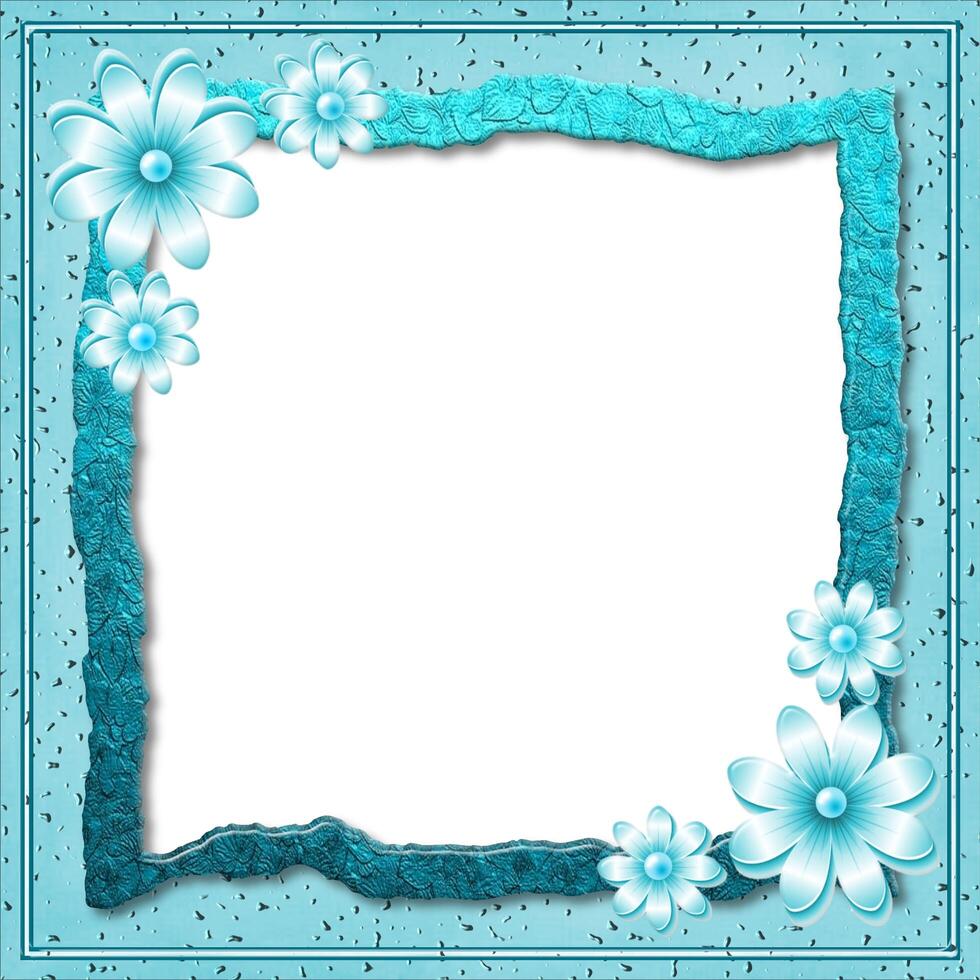 Floral frame, elegant illustration with flowers, leaves and branches used in various invitations, with space to put text. photo