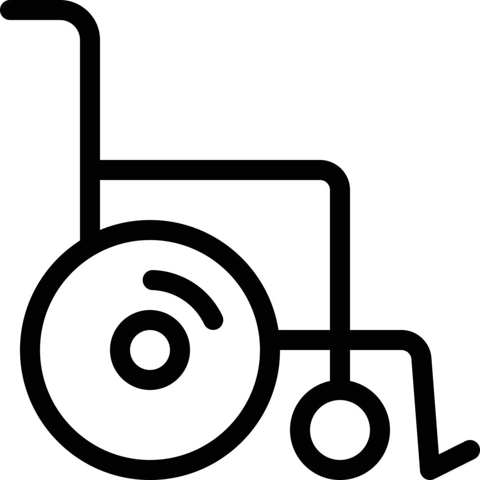 ilustración de vector de silla de ruedas en un fondo. símbolos de calidad premium. iconos vectoriales para concepto y diseño gráfico.