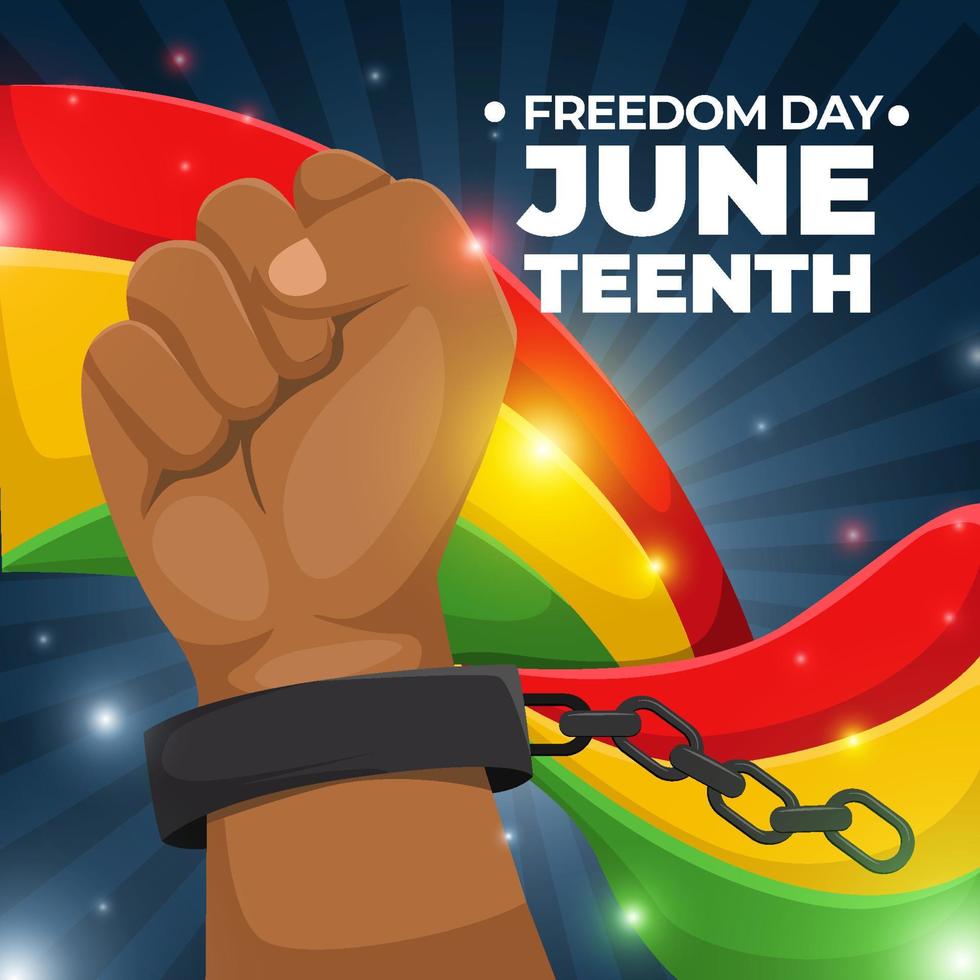 Juneteenth Background Concept with Arm vector