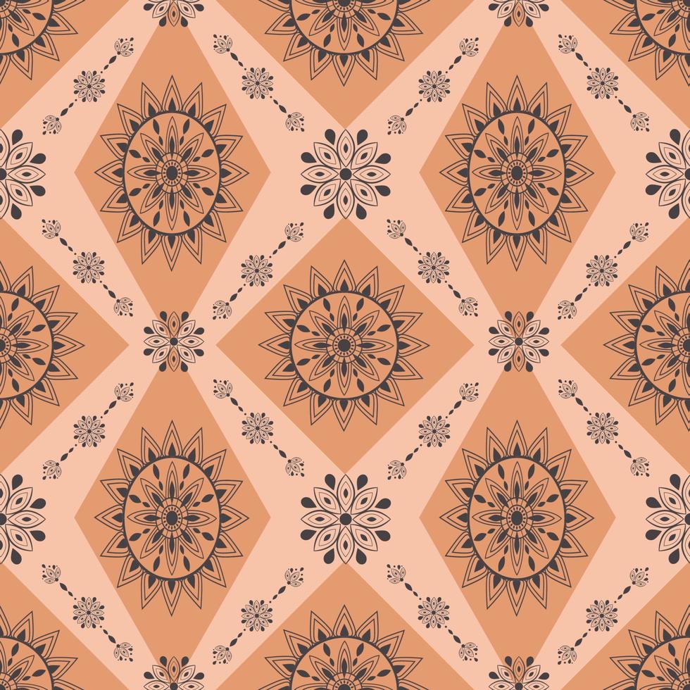 Vector seamless mandala with a pattern. Patterned background with doodles.Decorative elements on a delicate background. Islam, Arab, Indian.Ottoman motives.Suitable for printing on fabric or paper.