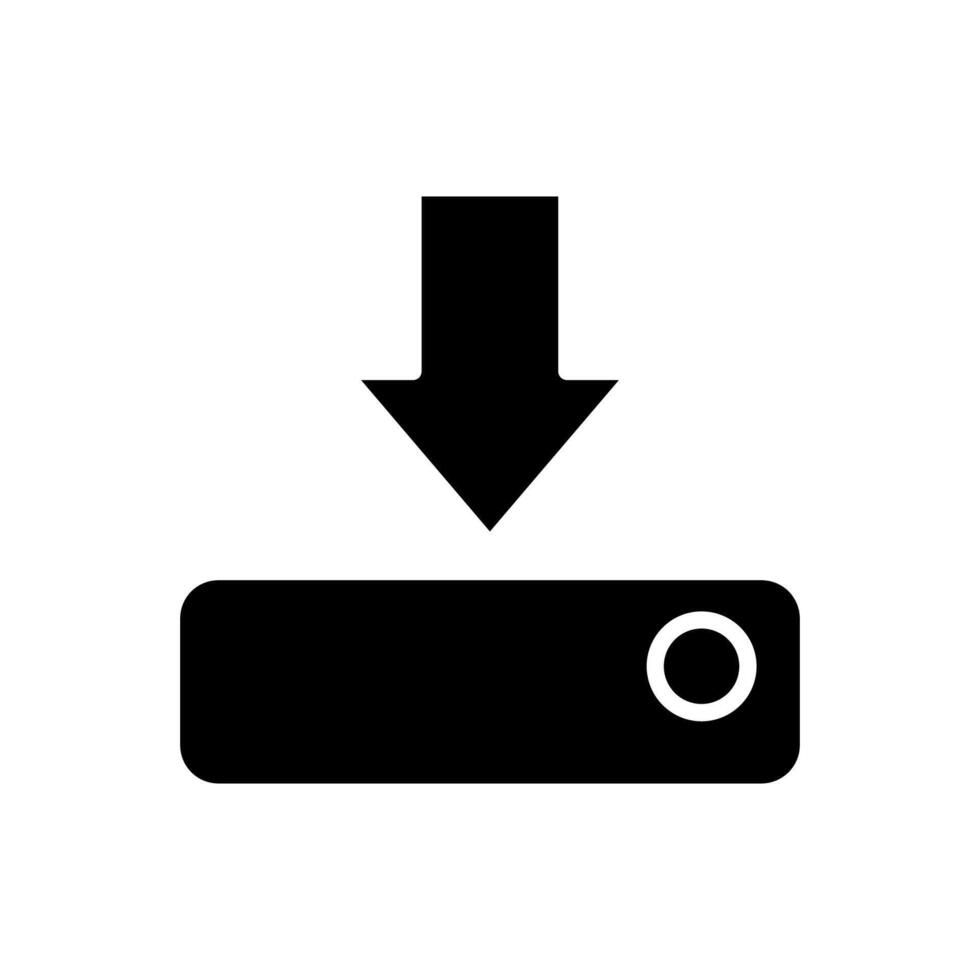 Storage drive icon vector