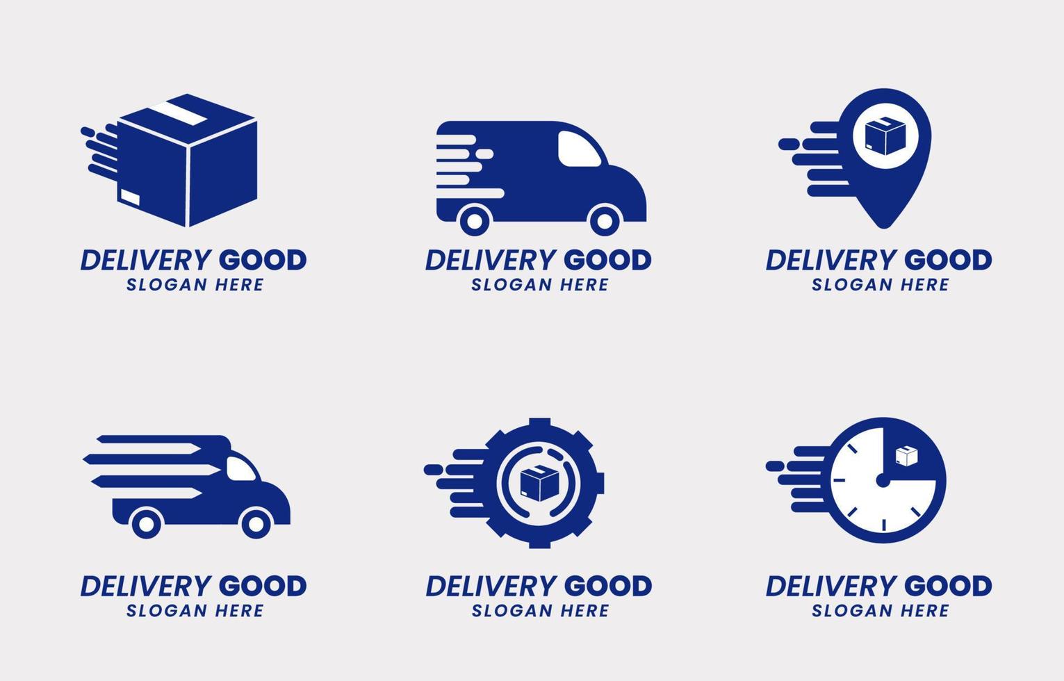 Set Collection Logo Element Delivery Good vector