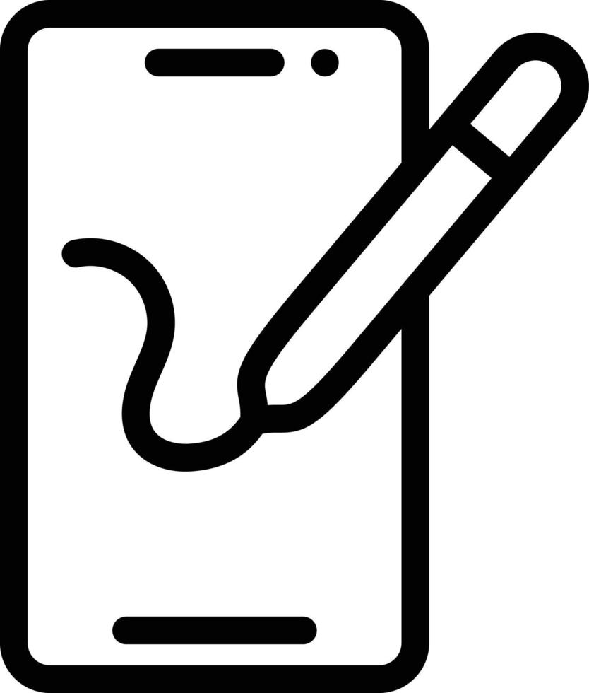 ilustración de vector de escritura móvil en un fondo. símbolos de calidad premium. iconos vectoriales para concepto y diseño gráfico.