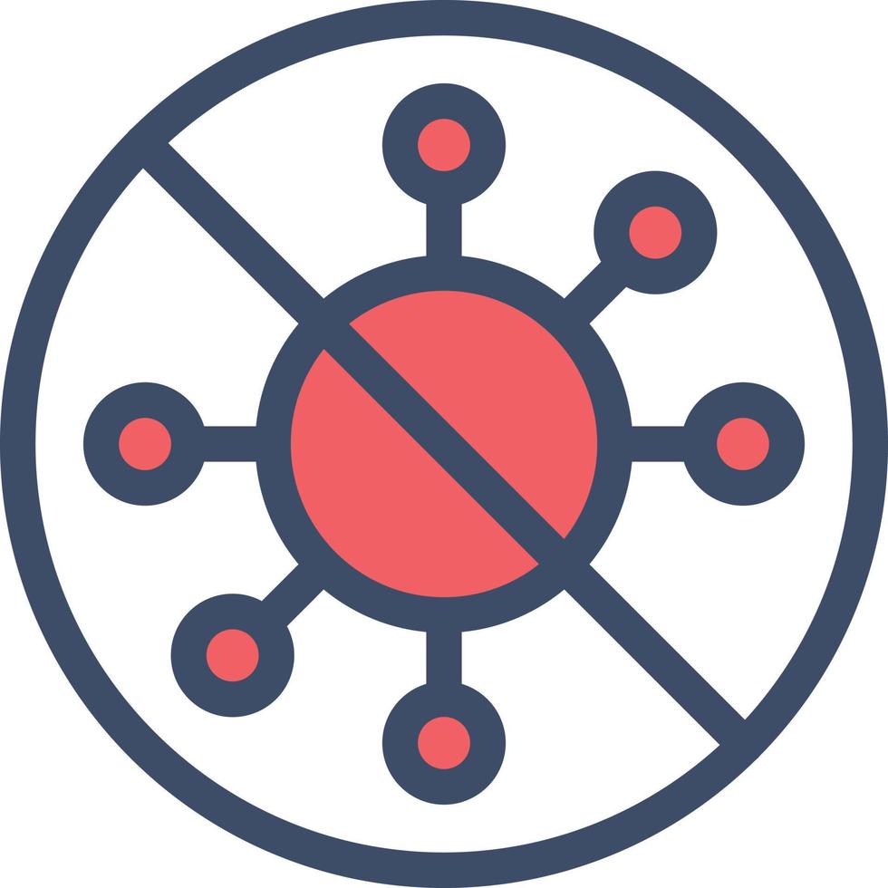 virus ban vector illustration on a background.Premium quality symbols.vector icons for concept and graphic design.