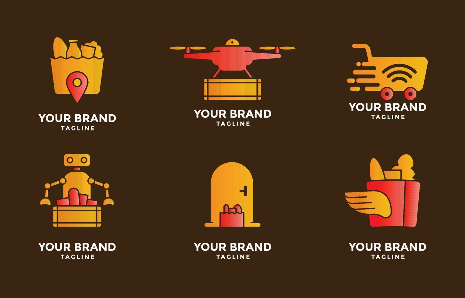 Contactless Delivery Business Logo Element vector