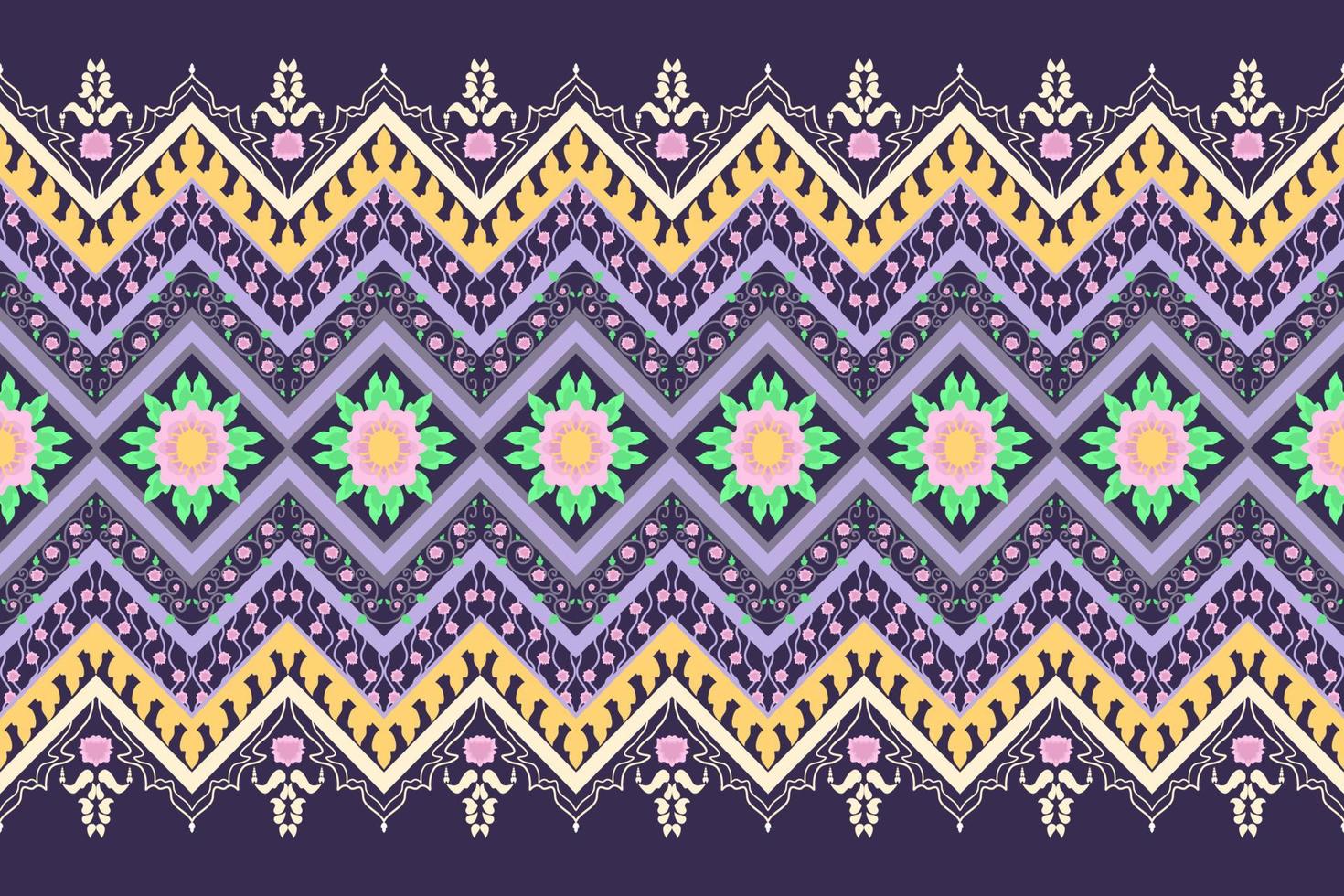 patrón geométrico étnico oriental ikat diseño tradicional para alfombras de fondo papel tapiz ropa envoltura estilo bordado de tela batik. vector