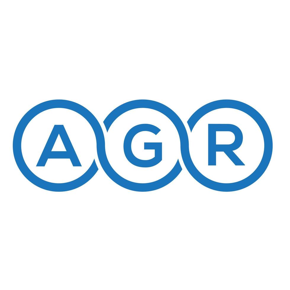 AGR letter logo design on white background. AGR creative initials letter logo concept. AGR letter design. vector