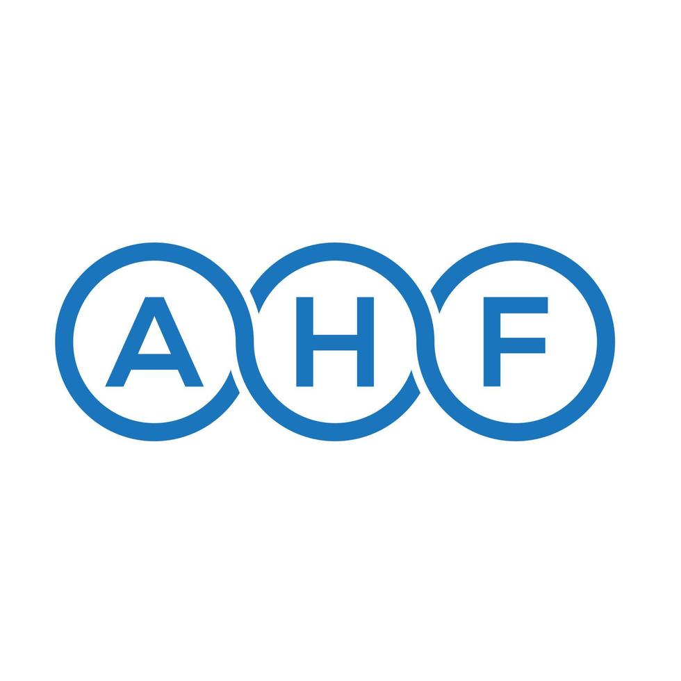 diseño de logotipo de letra ahf sobre fondo blanco. concepto de logotipo de letra de iniciales creativas ahf. diseño de letras ahf. vector