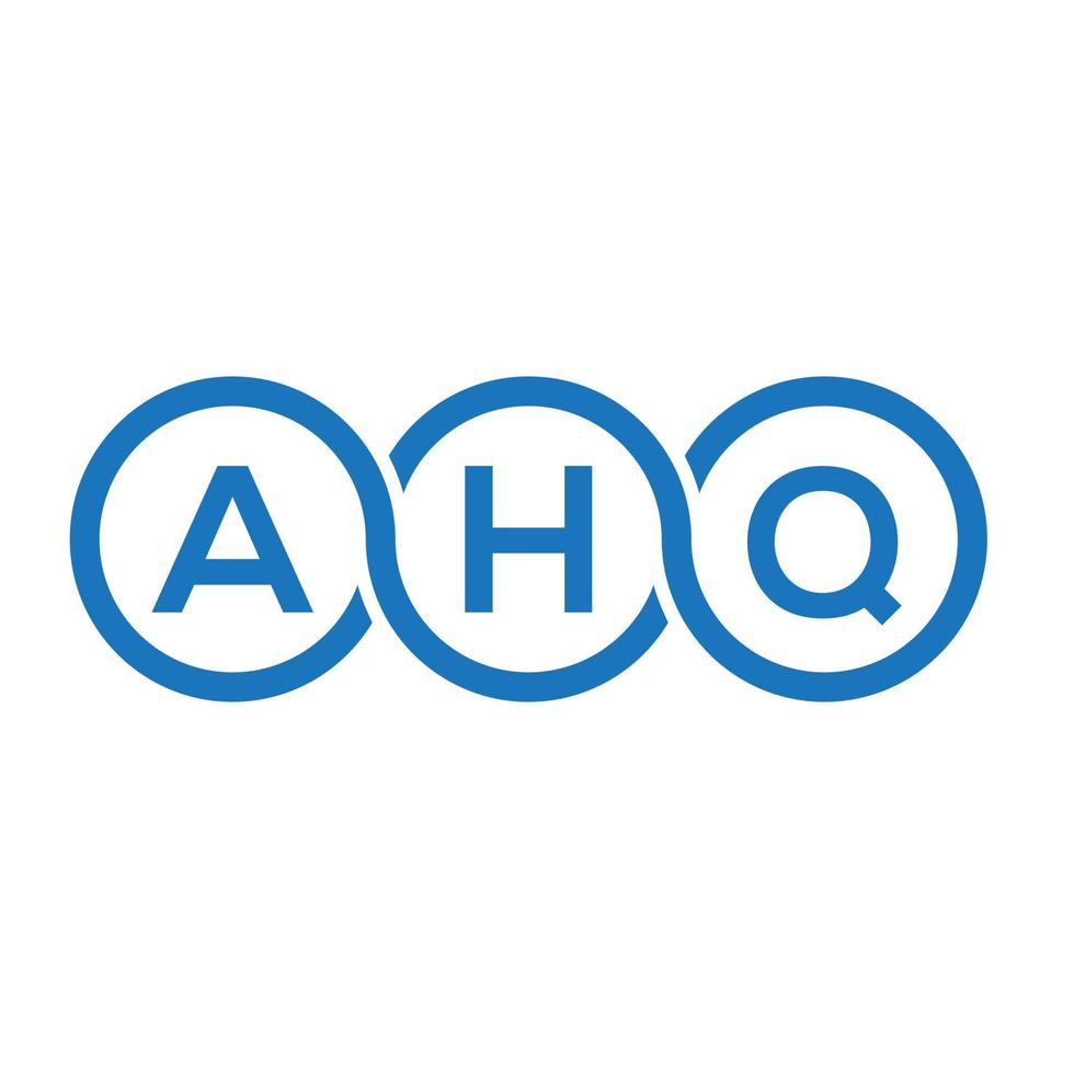 AHQ letter logo design on white background. AHQ creative initials letter logo concept. AHQ letter design. vector