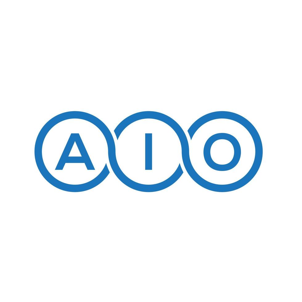 concepto de logotipo de letra de iniciales creativas aio. diseño de letras aio. diseño de logotipo de letras aio sobre fondo blanco. concepto de logotipo de letra de iniciales creativas aio. diseño de letras aio. vector