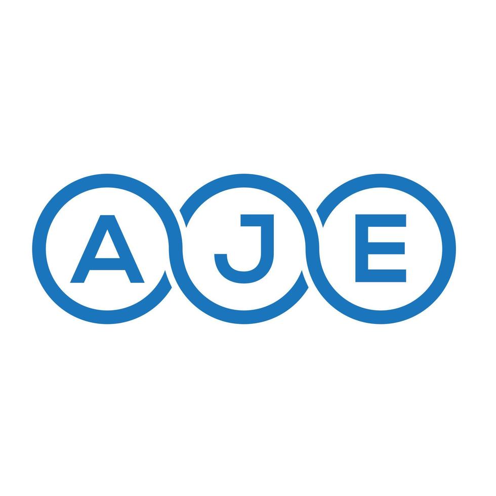 AJE letter logo design on white background. AJE creative initials letter logo concept. AJE letter design. vector