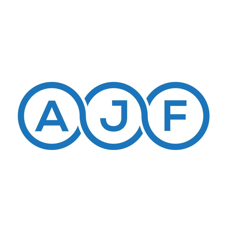 diseño de logotipo de letra ajf sobre fondo blanco. concepto de logotipo de letra de iniciales creativas ajf. diseño de letras ajf. vector