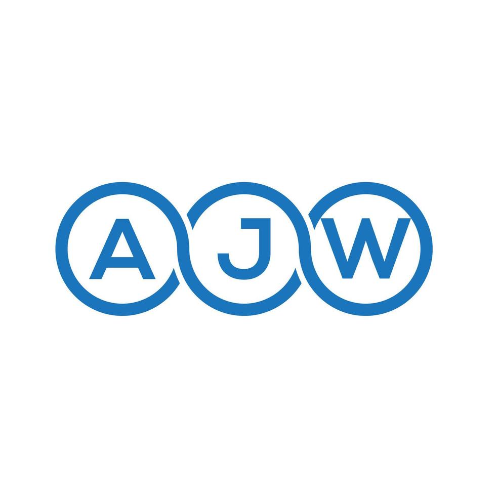 AJW letter logo design on white background. AJW creative initials letter logo concept. AJW letter design. vector