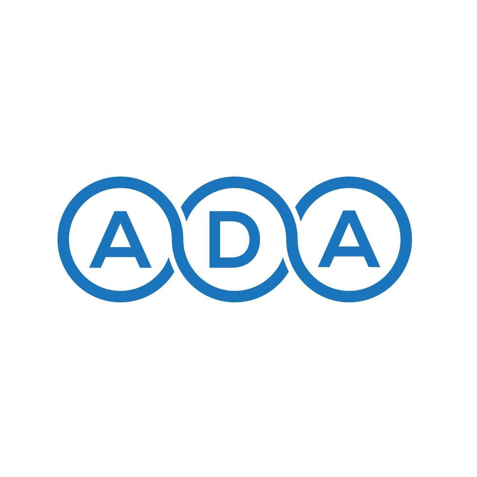 ADA letter logo design on white background. ADA creative initials letter logo concept. ADA letter design. vector