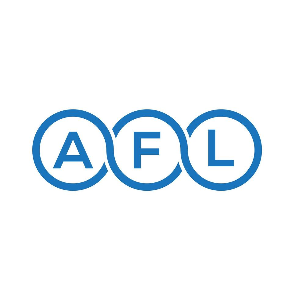 AFL letter logo design on white background. AFL creative initials letter logo concept. AFL letter design. vector