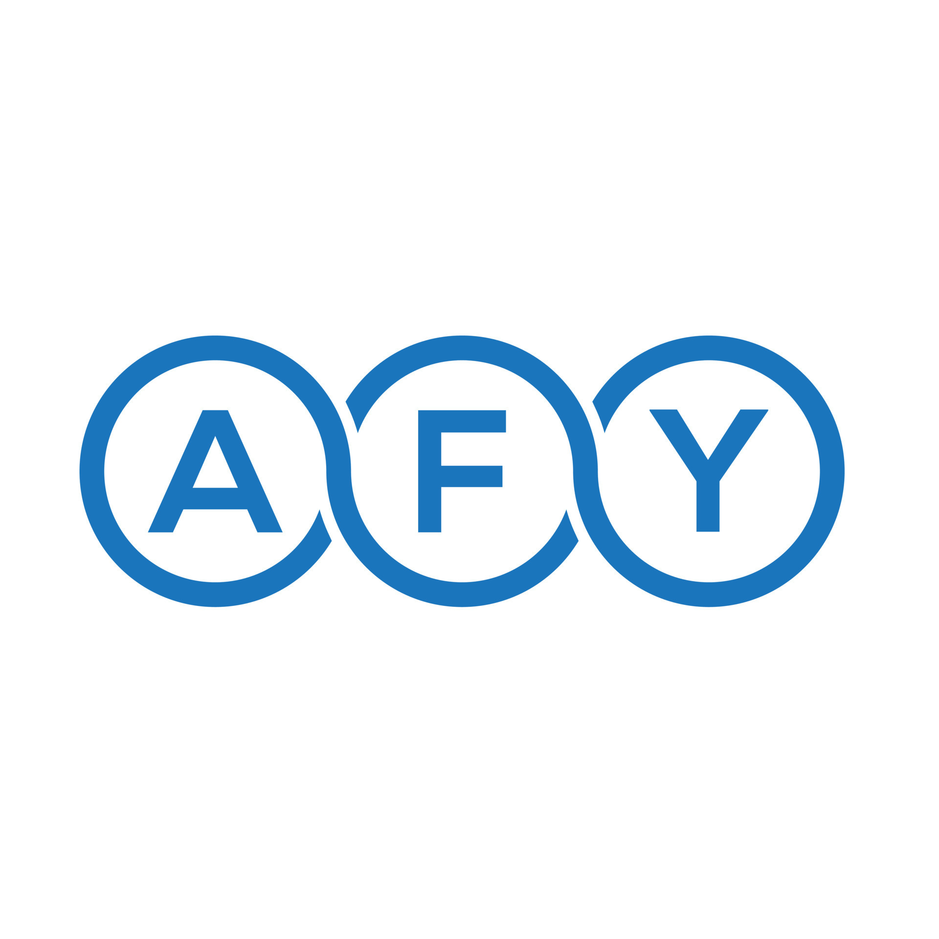 AFY letter logo design on white background. AFY creative initials ...