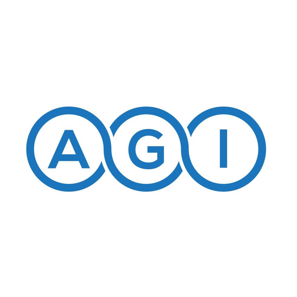 AGI letter logo design on white background. AGI creative initials letter logo concept. AGI letter design. vector