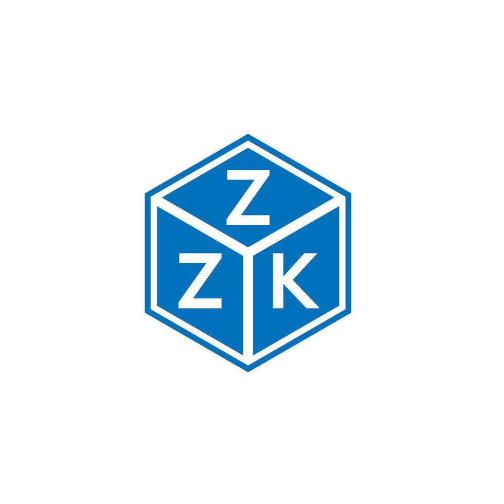 diseño de logotipo de letra zzk sobre fondo blanco. Concepto de logotipo de letra de iniciales creativas zzk. diseño de letras zzk. vector