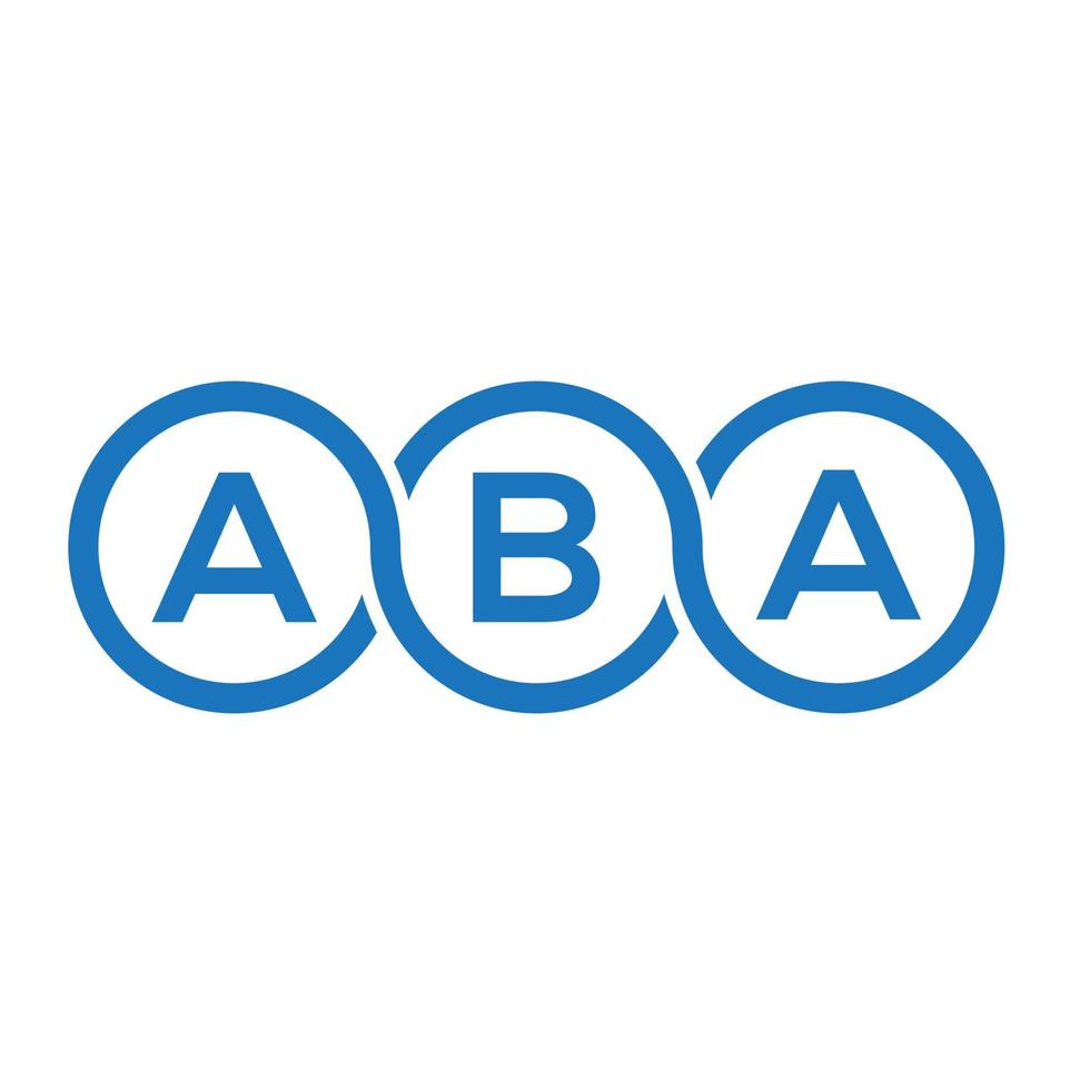 ABA letter logo design on white background. ABA creative initials letter logo concept. ABA letter design. vector
