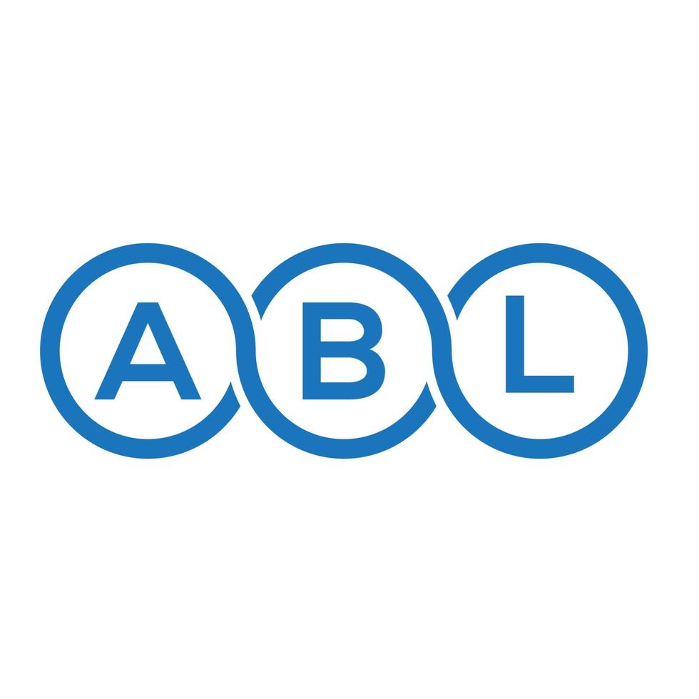 diseño de logotipo de letra abl sobre fondo blanco. concepto de logotipo de letra de iniciales creativas abl. diseño de letras abl. vector