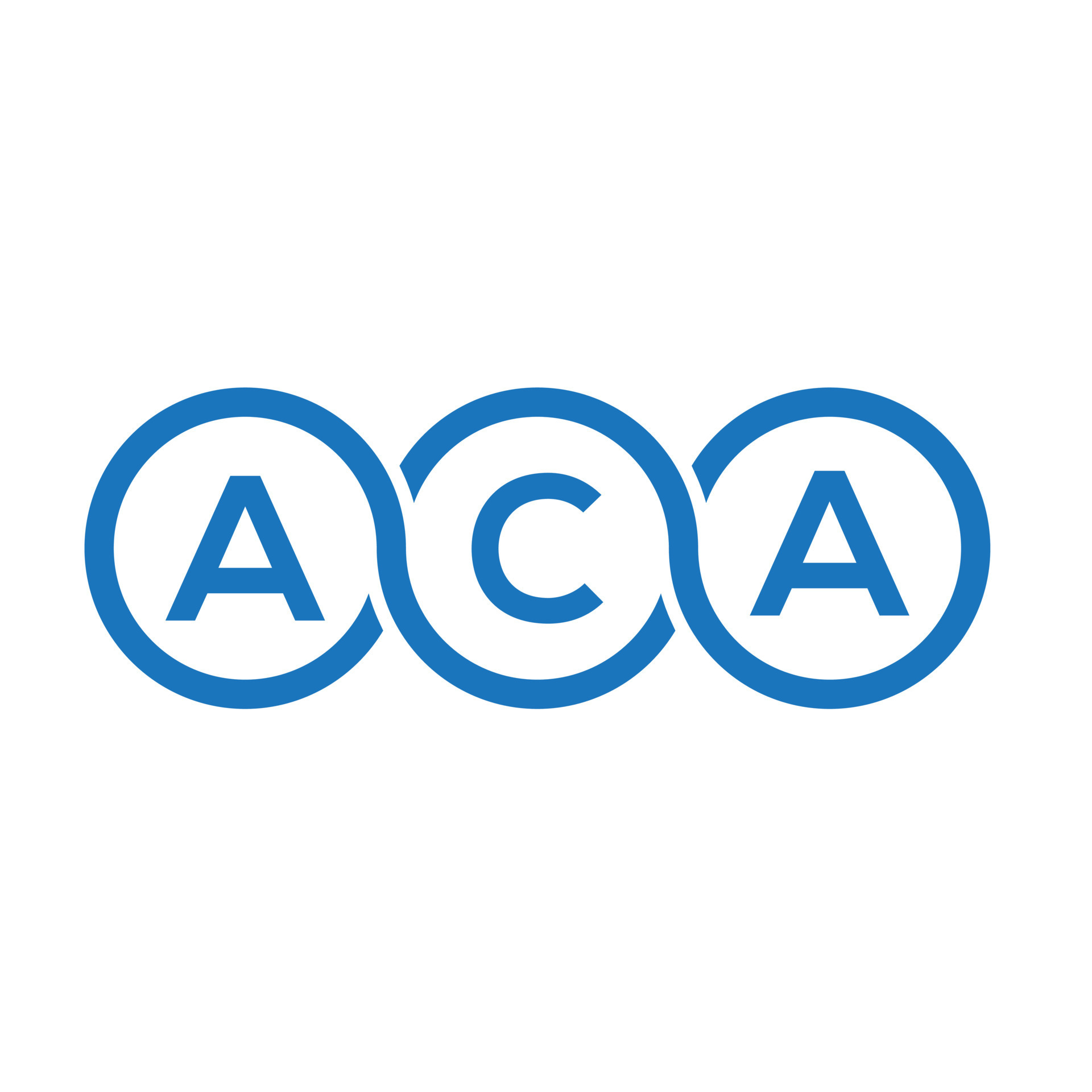 ACA letter logo design on white background. ACA creative initials ...