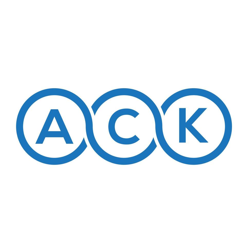 diseño de logotipo de letra ck sobre fondo blanco. concepto de logotipo de letra de iniciales creativas ack. diseño de letra ck. vector