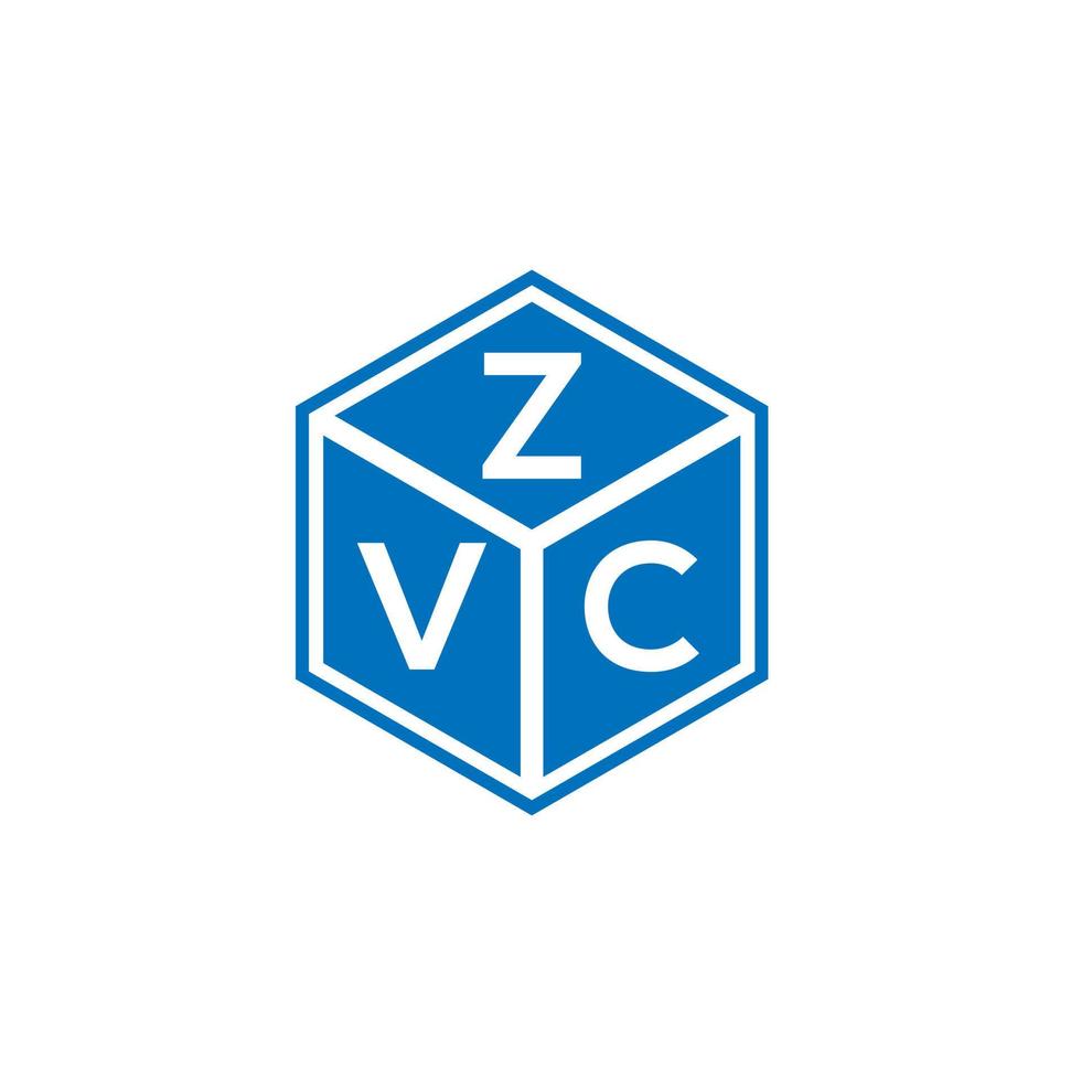 diseño de logotipo de letra zvc sobre fondo blanco. concepto de logotipo de letra de iniciales creativas zvc. diseño de letras zvc. vector