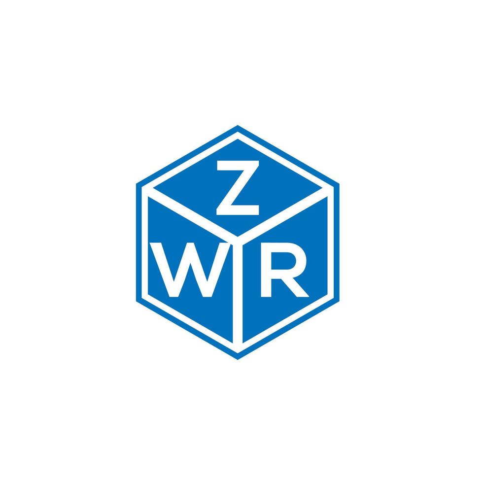 ZWR letter logo design on white background. ZWR creative initials letter logo concept. ZWR letter design. vector