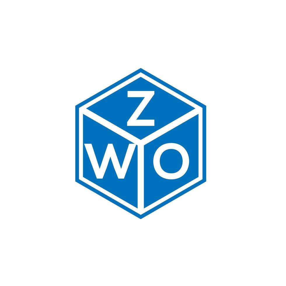 concepto de logotipo de letra inicial creativa zwo. diseño de letra zwo. diseño de logotipo de letra zwo sobre fondo blanco. concepto de logotipo de letra inicial creativa zwo. diseño de letra zwo. vector