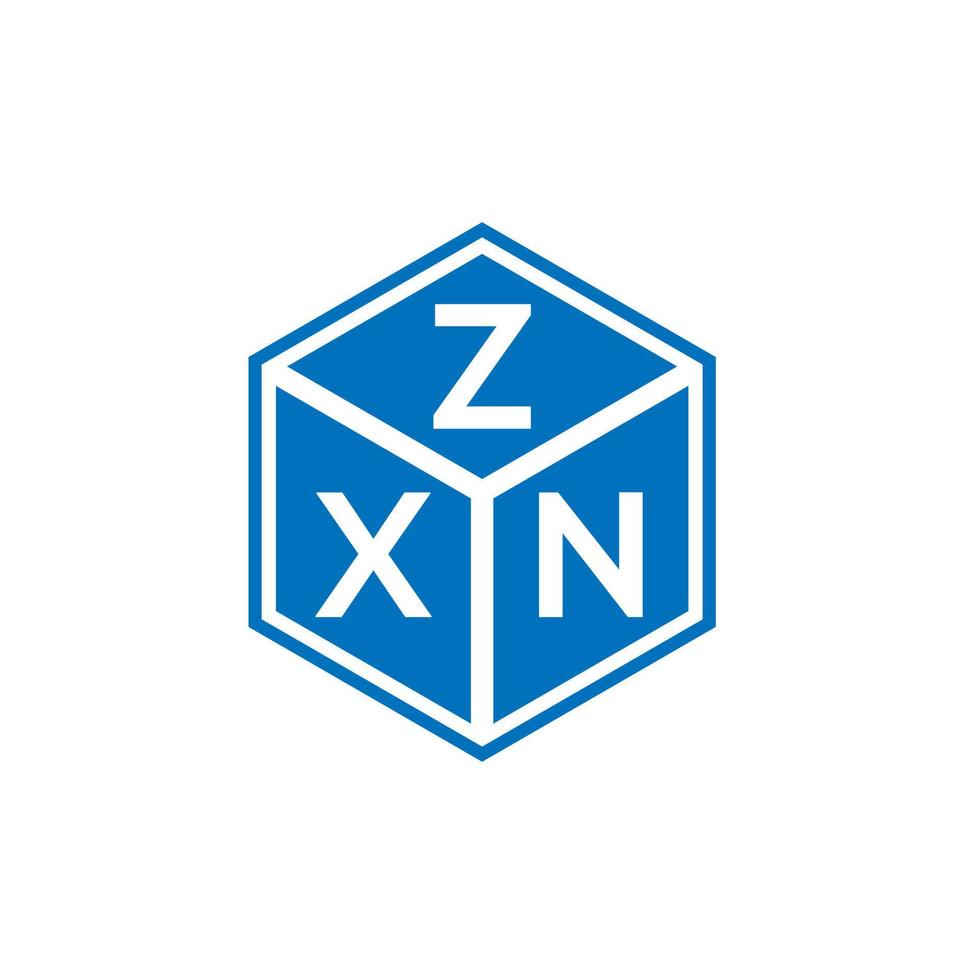 ZXN letter logo design on white background. ZXN creative initials ...