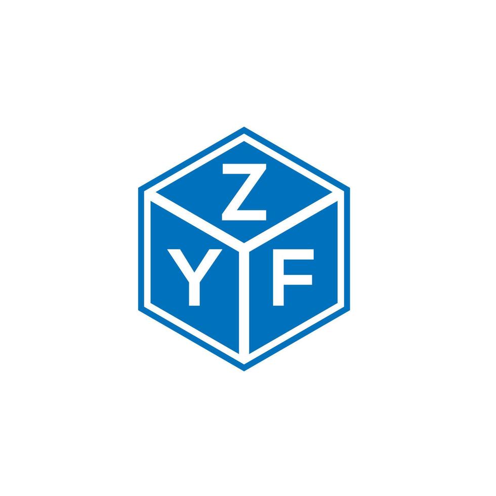 ZYF letter logo design on white background. ZYF creative initials letter logo concept. ZYF letter design. vector
