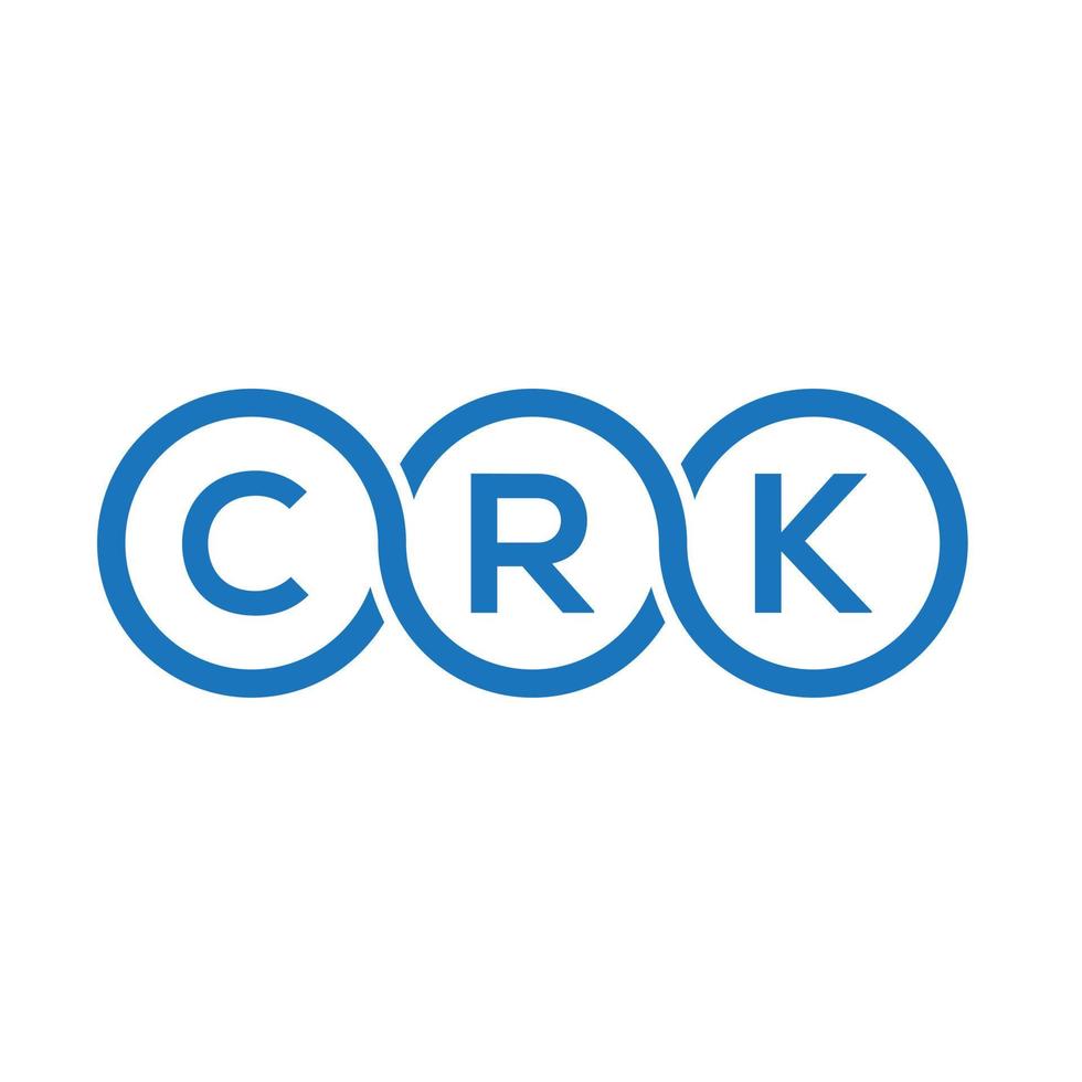 CRK letter logo design on white background. CRK creative initials letter logo concept. CRK letter design. vector