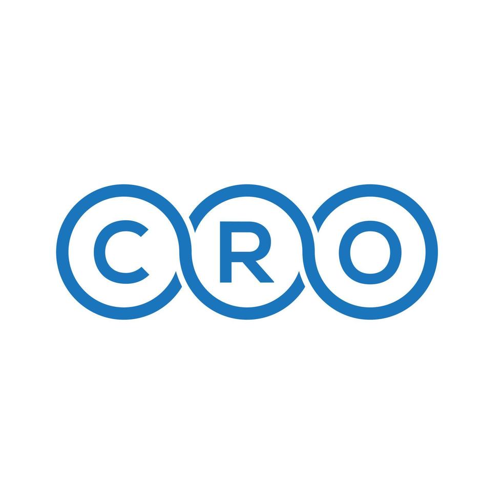 CRO letter logo design on white background. CRO creative initials letter logo concept. CRO letter design. vector