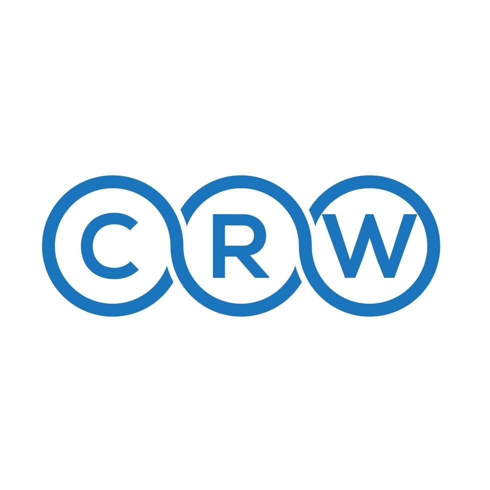 CRW letter logo design on white background. CRW creative initials ...
