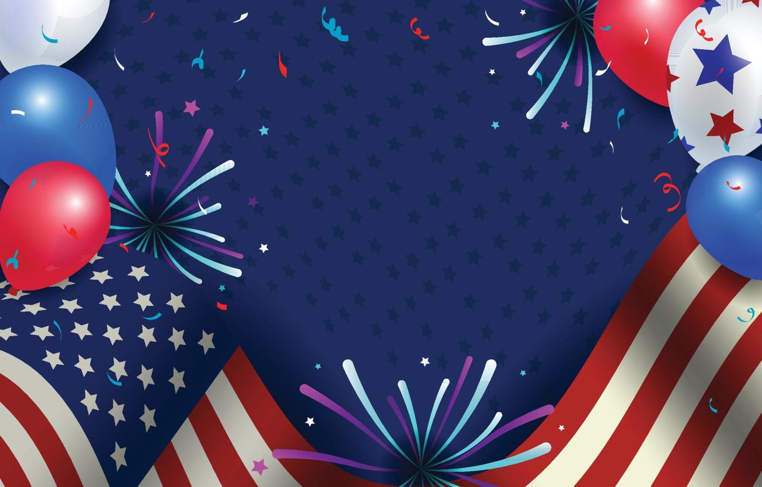 4th July USA Independence Day Concept vector