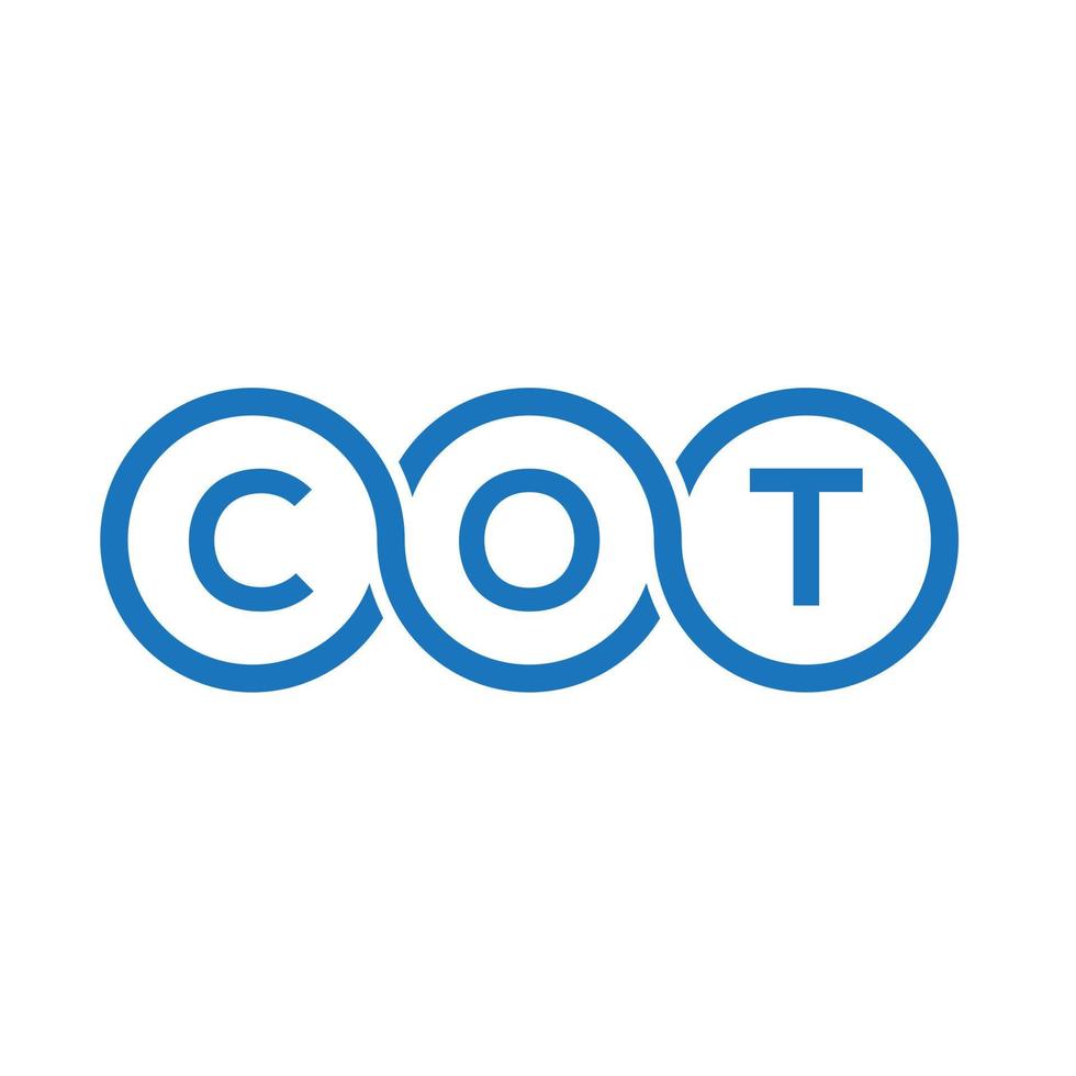 COT letter logo design on white background. COT creative initials letter logo concept. COT letter design. vector