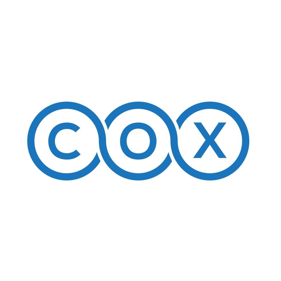 diseño de logotipo de letra cox sobre fondo blanco. concepto de logotipo de letra de iniciales creativas de cox. diseño de letras cox. vector