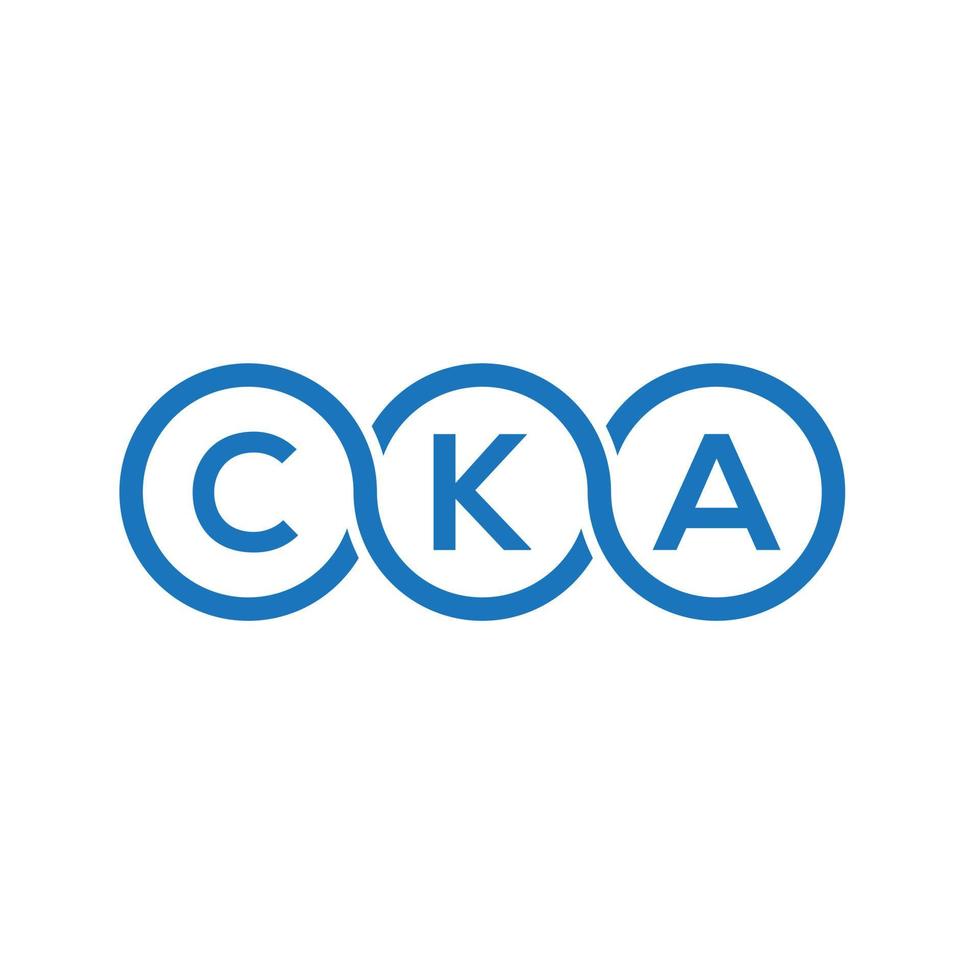 diseño de logotipo de letra cka sobre fondo blanco. concepto de logotipo de letra inicial creativa cka. diseño de letras cka. vector