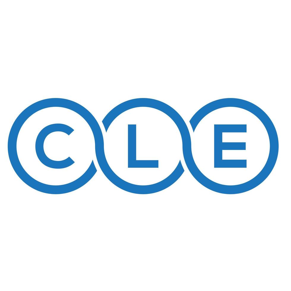 diseño de logotipo de letra cle sobre fondo blanco. concepto creativo del logotipo de la letra de las iniciales. diseño de letra clave. vector