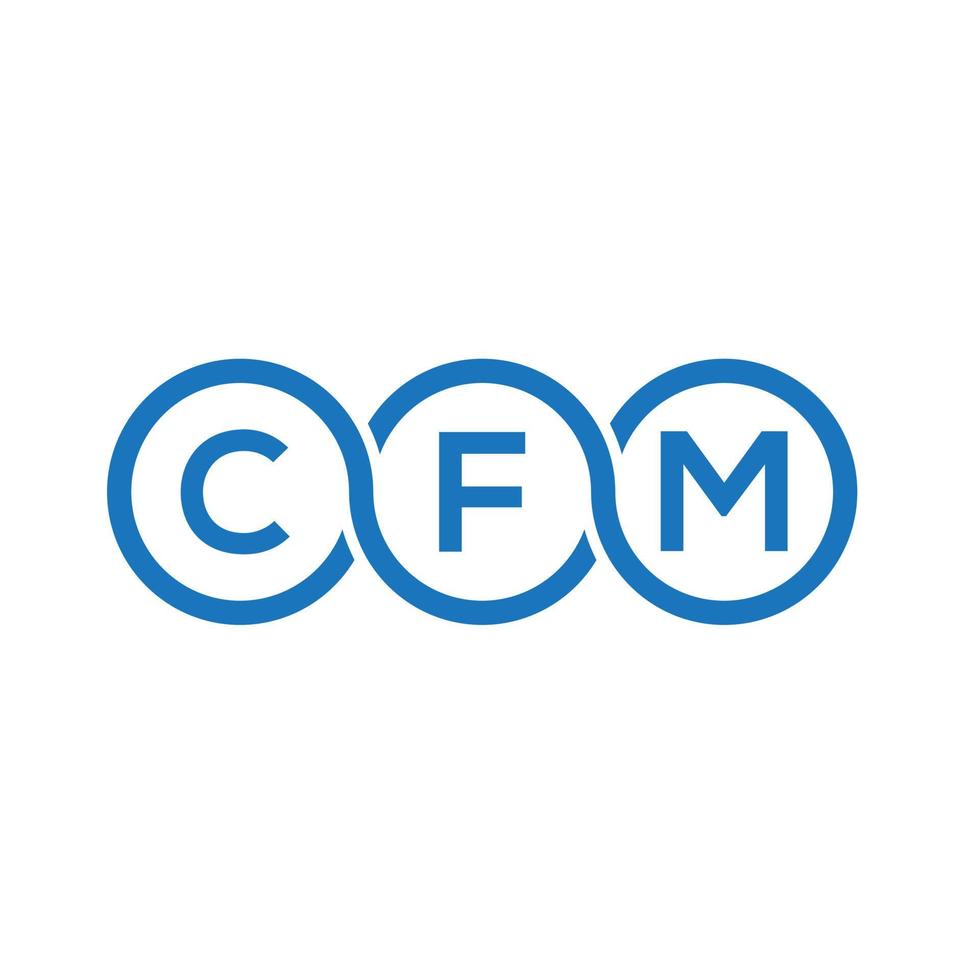 CFM letter logo design on white background. CFM creative initials letter logo concept. CFM letter design. vector