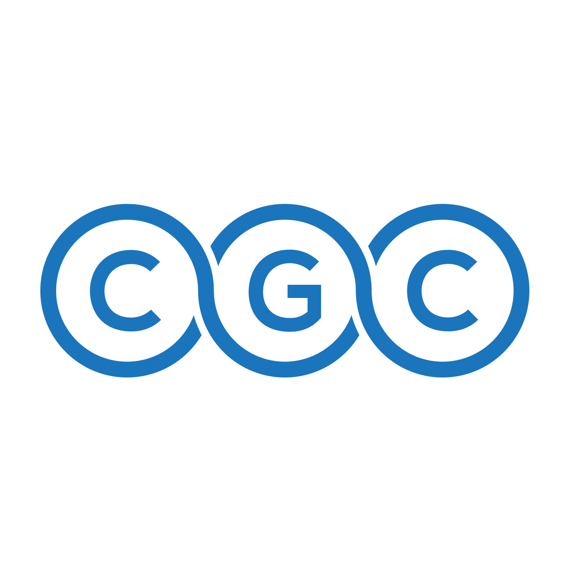 CGC letter logo design on white background. CGC creative initials letter logo concept. CGC