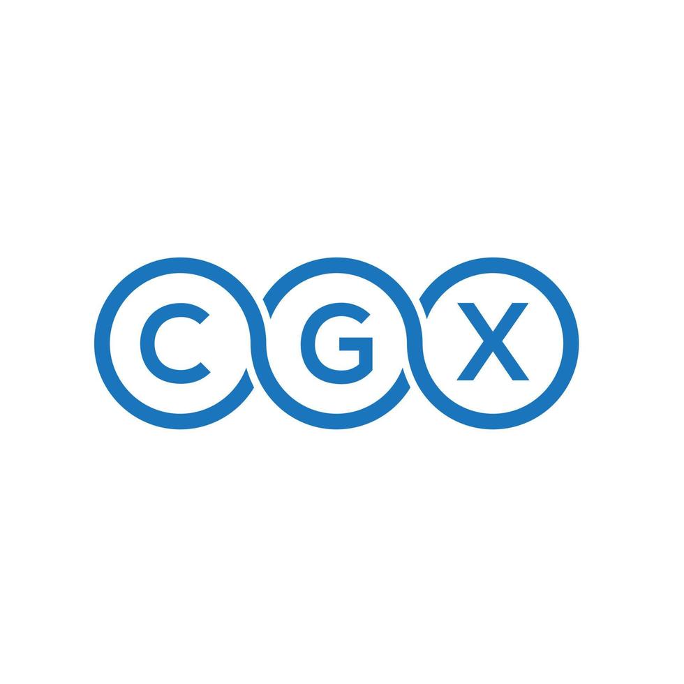 diseño de logotipo de letra cgx sobre fondo blanco. concepto de logotipo de letra de iniciales creativas cgx. diseño de letras cgx. vector