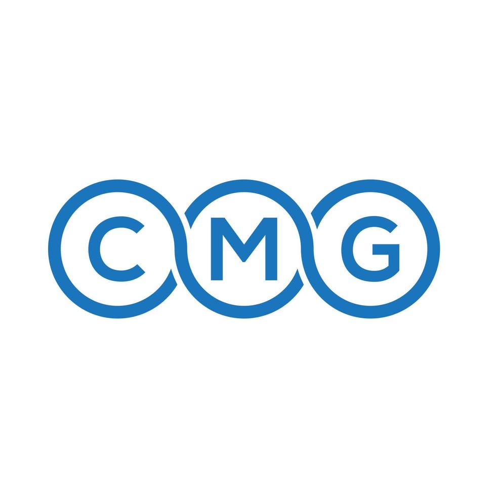 diseño de logotipo de letra cmg sobre fondo blanco. concepto de logotipo de letra de iniciales creativas cmg. diseño de letras cmg. vector